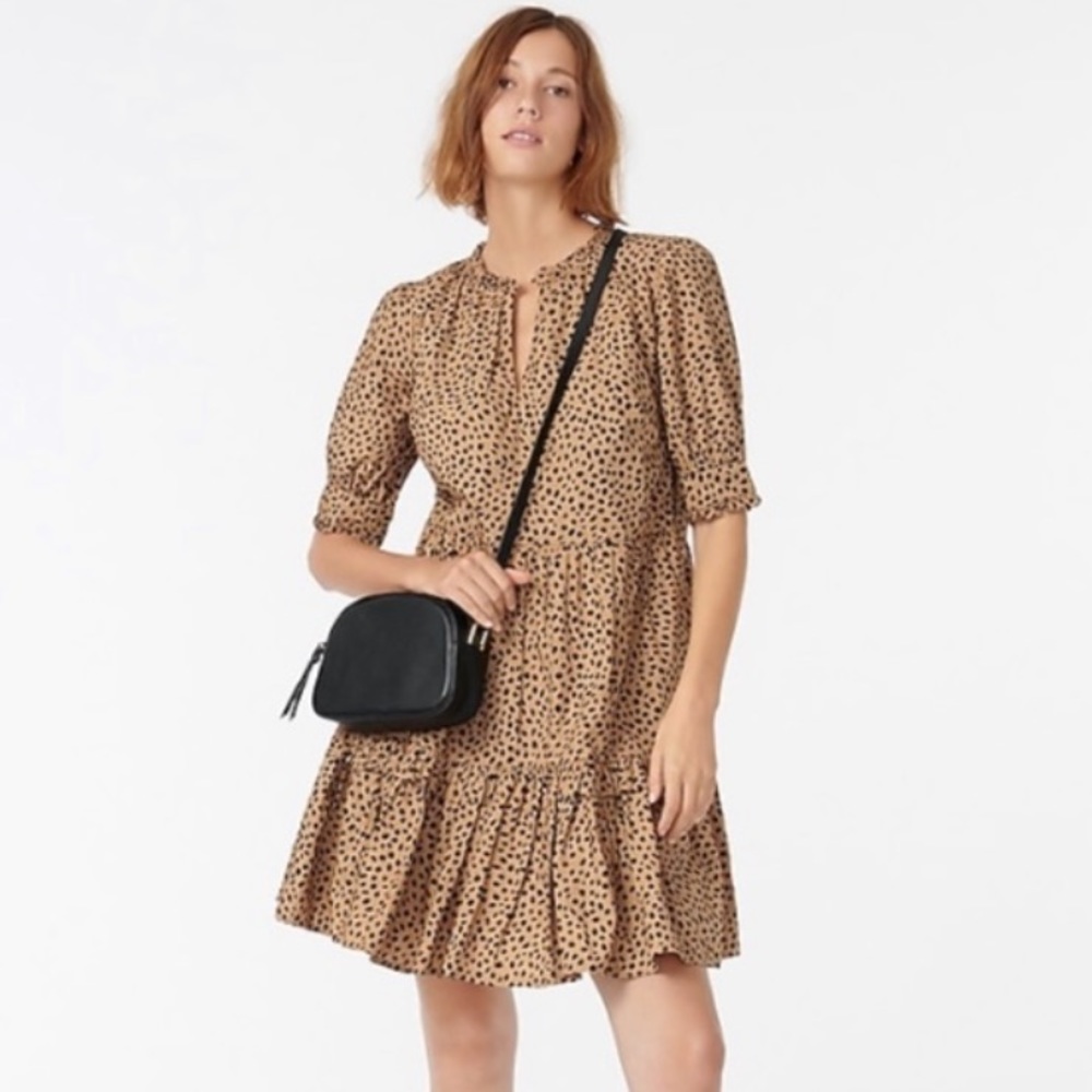 NWT J Crew Ruffleneck Tiered popover dress - XS - Picture 2 of 8